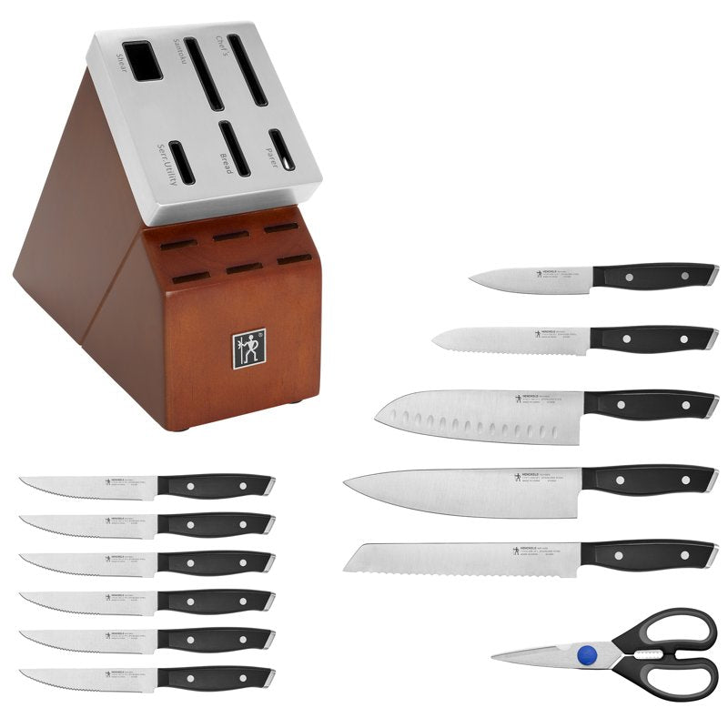 Self-Sharpening Knife Block Set - 13-Piece High-Quality Knives