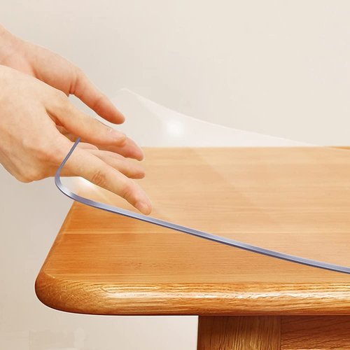 40x94 Inches Thick Long Clear PVC Conference Table Protector Transparent Plastic Tablecloth Desk Cover Pad Mat Christmas Buffet Dining Table Kitchen Bar Contertop Protection Waterproof Heat Resistant