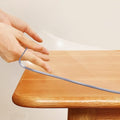 40x94 Inches Thick Long Clear PVC Conference Table Protector Transparent Plastic Tablecloth Desk Cover Pad Mat Christmas Buffet Dining Table Kitchen Bar Contertop Protection Waterproof Heat Resistant