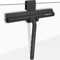 Minismus Shower Squeegee - Silicone Window Wiper for Glass Doors | 8.25 Inches, Black Finish