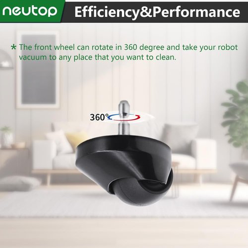 Neutop Replacement Part Caster Front Wheel Compatible with All iRobot Roomba 500, 600, 700, 800, 900, e, i, & j Series Robot Vacuum and Mop, 2-Pack.