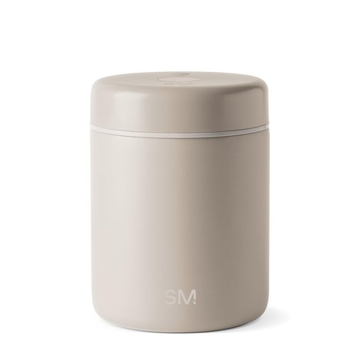 Simple Modern Delta Coffee Canister | Airtight Vacuum Seal with Auto-Reseal Technology | Ceramic Lined Stainless Steel Container for Coffee Grounds, Beans, Tea | 1.1L, Almond Birch Mix