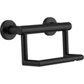 Delta Contemporary (1-Pack) Toilet Paper Holder w/ Assist Bar ADA Compliant Matte Black Bathroom Safety Handle | Wall Mount 300 lb Capacity, Balance, Handicap Grip 41550-BL