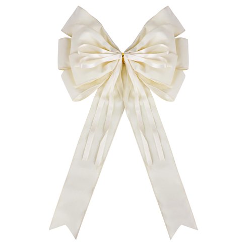 Vickasi Large Christmas Wreath Bows for Front Door, Cream Velvet Bowknot Holiday Bows Accessories for Wreath Christmas Wedding Decorations