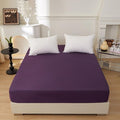 Bedding 1piece Queen Fitted Sheet Only-Queen Size Deep Pocket Bottom Fitted Sheet-Fits 15inches Bed Matress Sheet-Soft and Microfiber-Easy Care-Dark Purple