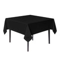 sancua Small Square Tablecloths 36x36 Inch - Black Table Cloth for Square or Round Tables, Washable Polyester Fabric Table Cover for Nightstand End Bedside Tables