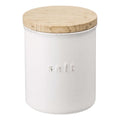YAMAZAKI Home Tosca Ceramic Canister - Dry Food Kitchen Storage Container Organizer - Salt - 15.25 Oz., 450 Ml