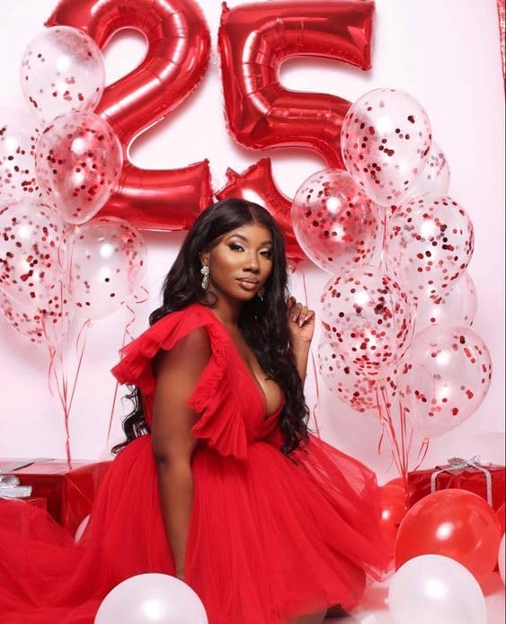 Red Number 2 Balloon - 40 Inch Sparkling Decoration for 2nd Birthday Parties | Kids' Celebration Decor