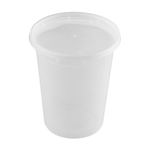 ProTakeOut 32oz [240 set] Heavy Duty Plastic Deli Container | BPA-Free Food Storage with Airtight Leak‑Proof Lids | Microwave, Freezer & Dishwasher Safe – Stackable, Bulk Reusable Soup & Meal Prep Tub