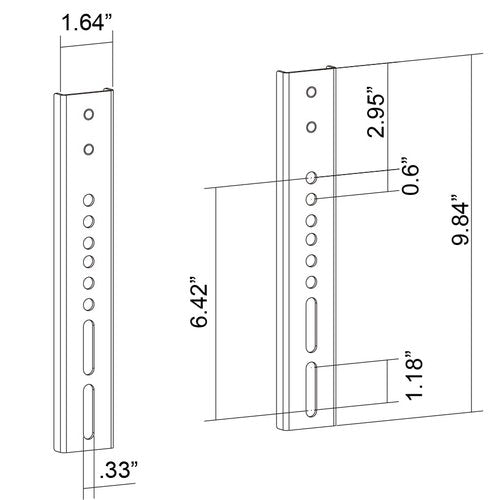 ynVISION.DESIGN Vertical VESA Extender for YN-BIGTV Advanced Tilt TV Wall Mount (Extension Arms, Pack of 1)