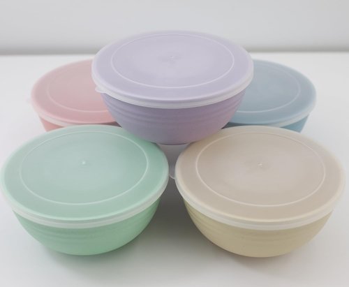 falichchch 5 Pack Unbreakable Wheat Straw Bowls with Lid, 26 OZ Cereal Bowls for Kitchen, Dishwasher Safe Soup and Salad Bowls, Reusable microwave bowl for Ice Cream,Snack and Fruits
