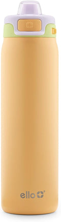 Ello Pop & Fill 22oz Stainless Steel Water Bottle - Quick Fill Technology, Double Walled, Leak Proof | Sunset Meadow