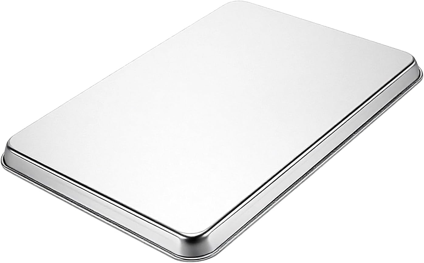 Skiennix Stainless Steel Baking Sheets - 4-Piece Set | Half Sheet Cookie Pans, 17.6 x 12.4 x 1 Inch