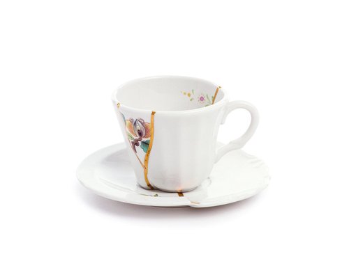 Kintsugi Coffee cup with saucer 03