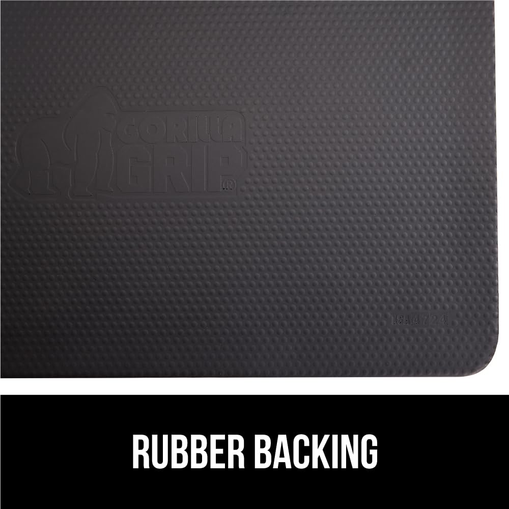 GORILLA GRIP Comfortable Cushioned Kitchen Mats for Floor, 39x20, Waterproof and Stain Resistant Soft Top, 3/4 Inch Thick Ergonomic Standing Desk Anti Fatigue Mat, Foam Supports Ankles and Feet, Taupe