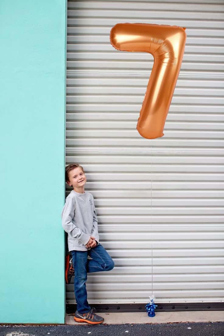 Orange Number 1 Balloon - 40 Inch Shiny First Birthday Decoration for Baby Boy/Girl