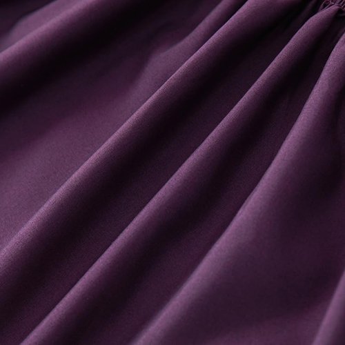 Bedding 1piece Queen Fitted Sheet Only-Queen Size Deep Pocket Bottom Fitted Sheet-Fits 15inches Bed Matress Sheet-Soft and Microfiber-Easy Care-Dark Purple