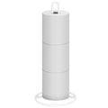 Toilet Paper Holder Stand, OBODING, White Freestanding Toilet Paper Holder for Storing 3 Rolls of Toilet Papers (White)