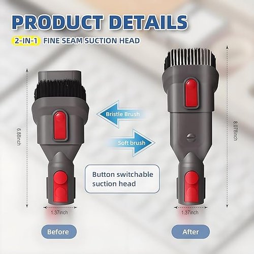 ForDyson Gen5 V15 V12 V8 V11 V10 V7 Attachments Kit - All Attachments, Dryer Nozzle, Extension Hose, Crevice Tool, Mattress Brush, Dust Brush, Stiff Brush, Lint & Wrinkle Tool
