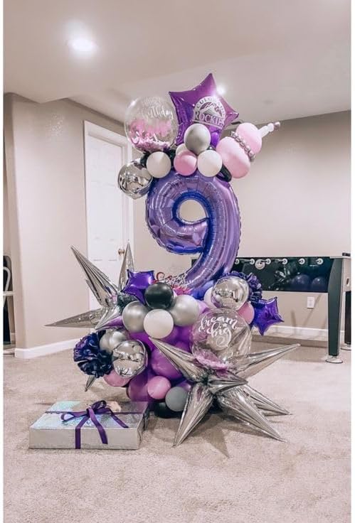Purple Number 16 Balloon - 40 Inch Giant Foil Balloon for 16th Birthday Party Decorations