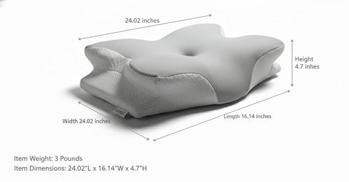 Lunari Butterfly Cervical Pillow – Orthopedic Memory Foam Neck Support Pillow for Neck Pain Relief, Ergonomic Cooling Pillow for Side & Back Sleepers