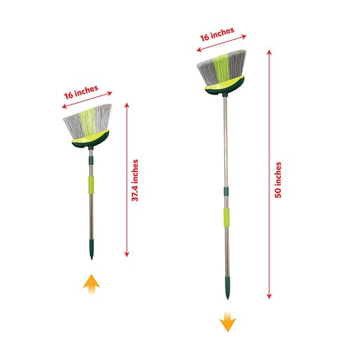 Pine-Sol Broom & Mop Cleaning Set - All-in-One Floor Cleaning Kit with Angled Broom and Dustpan, Twist & Microfiber Mops, Mini Dustpan with Brush, and Wall Mount Storage Rack - 7 Pieces