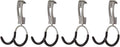 Rubbermaid Garage Hook Organizers - Powder Coated Metallic for Ladder, Tools & Bikes | 4 Pack