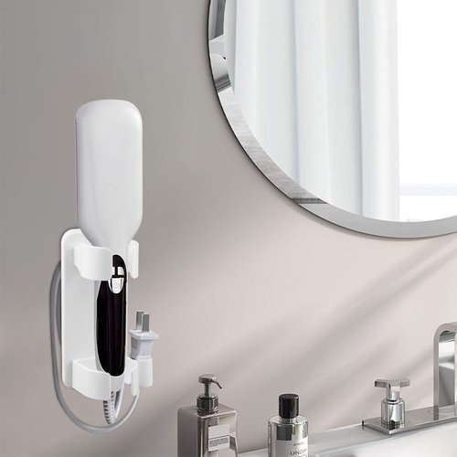 2Pack Curling Iron Holder Hot Tools Holder,Hair Dryer and Hair Tool Organizer Wall Mounted,Hairdressing Hanging Rack for Flat Irons,Curling Wands, Hair Straighteners,Combs