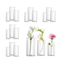 Zomiol Glass Cylinder Vase Set of 18 for Centerpieces, 4,4.7,6 inch Tall Clear Vase Bulk Floating Candle Holder for Wedding Table Home Décor and Party