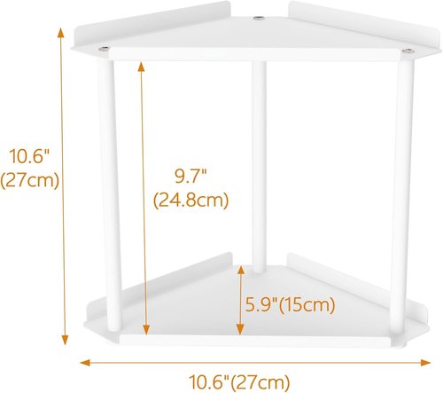 Jesginboo 2-Tier Bathroom Counter Organizer - Stylish Vanity Shelf for Skincare & Makeup | White