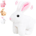 Bunby Realistic Rabbit Toy - Interactive Plush Bunny with Lifelike Movements | Easter Gift (White)