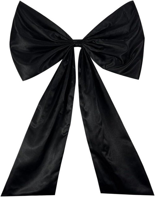 Giant Large Satin Ribbon Bow - 25x40 Inch | Elegant Black Bow for Weddings, Parties & Decor