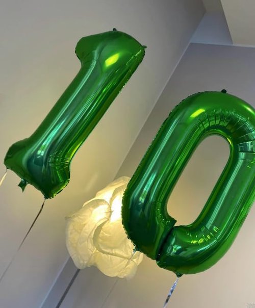 Green Number Balloons by [Brand Name] - 40 Inch 0 Balloon for Birthday & St. Patrick's Day Decor