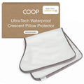 Coop Home Goods Ultra-Tech Waterproof Crescent Pillow Protector – Zippered Covers for Crescent Pillows, Queen Size, Oeko-Tex Certified, Breathable, Machine Washable
