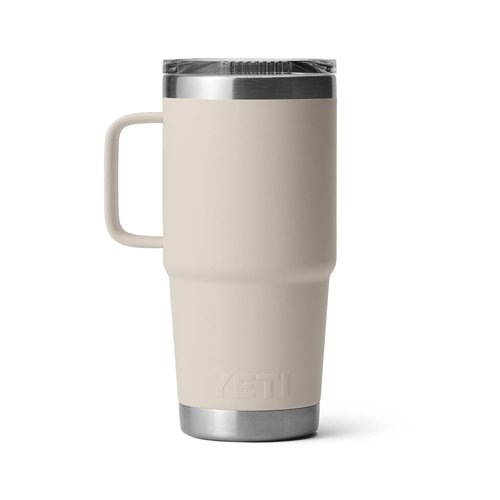 YETI Rambler 20 oz Travel Mug, Stainless Steel, Vacuum Insulated with Stronghold Lid, Cape Taupe