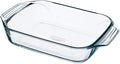 Pyrex Optimum Glass Rectangular Roaster - High Resistance, Easy Grip, 35x23 Cm, 2.9L