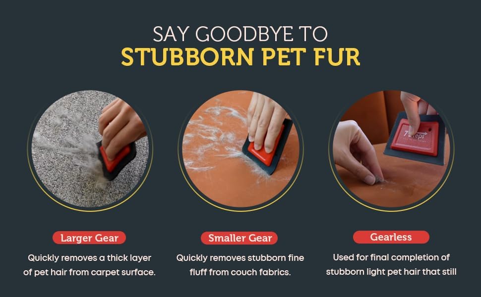 Skiennix Mini Pet Hair Lint Fur Remover - Effortless Dog & Cat Hair Cleaning for Cars & Furniture