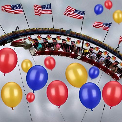 TecUnite 100 Pcs Colorful Latex Balloons - 13 Inch Red, Blue, Yellow for Graduation, Wedding, and Birthday Celebrations
