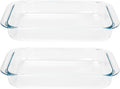 Regine Switzerland 1-Quart Tempered Glass Baking Dishes - Personal Sized Oblong Cookware (2 Pack)