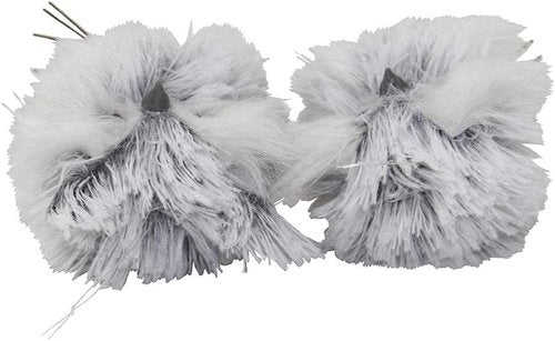 Kurt Adler 5-Inch Furry Gray Owl Figurines - Set of 2 Adorable Home Decor Accents