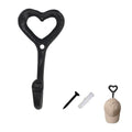 KMYZQDV Heart Ring Hook Cast Iron Wall Hooks for Kitchen Wedding Towel Hangers Cute Love Decorative Hook for Hanging Apron Bath Hat Cap Scarf Bag Coat Purse Cup Garage Decor