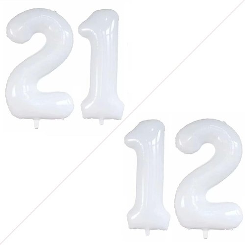 GOER Jumbo Number 12 Balloons - 42 Inch Foil Helium Birthday Decorations | Sweet 12 Party Decor