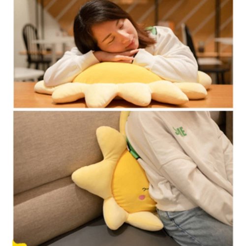OUKEYI Soft Sun Plush Pillow Stuffed Toy for Home Deco Gift Kids, Sun Shape Chair Cushion Sofa Car Pillow 22.8in/58cm
