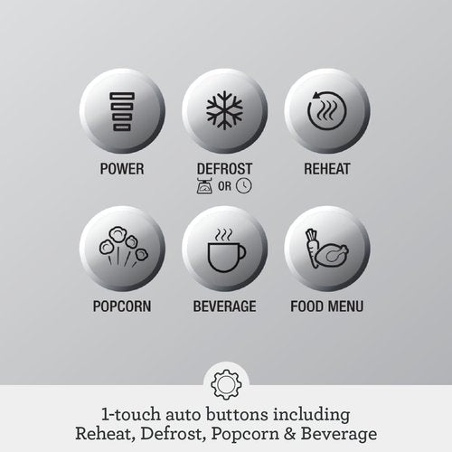 Breville BMO650SIL Microwave Oven - Compact Wave Design with Soft Close Feature | Silver Finish
