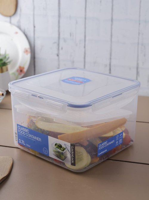LOCK & LOCK Square Food Container, Tall, 15.4-Cup, 125-Fluid Ounces