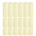 Trxvxo 18 Pcs Ivory Pillar Candles Bulk Set，Hurricane Candles，3 Different Lengths 2 x 3/4/6 Inch (6 Each)，Dripless Unscented Smokeless，Gives You a Better Atmosphere When Organizing an Event Party.