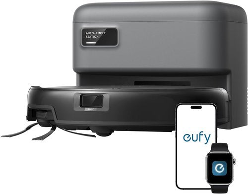 Eufy C10 Robot Vacuum - Self-Emptying with 8 Weeks Hands-Free Operation | Advanced Smart Mapping & LiDAR Navigation, 2.85-Inch Slim Design, Powerful Suction for Pet Hair