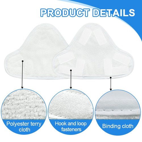 ANBOO 6 Packs Microfiber Steam Mop Replacement Washable Pads Compatible with H2O X5