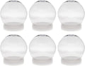 Creative Hobbies DIY Snow Globe Kit - Pack of 6 Clear Plastic Water Globes | 4 Inch with Screw-Off Cap