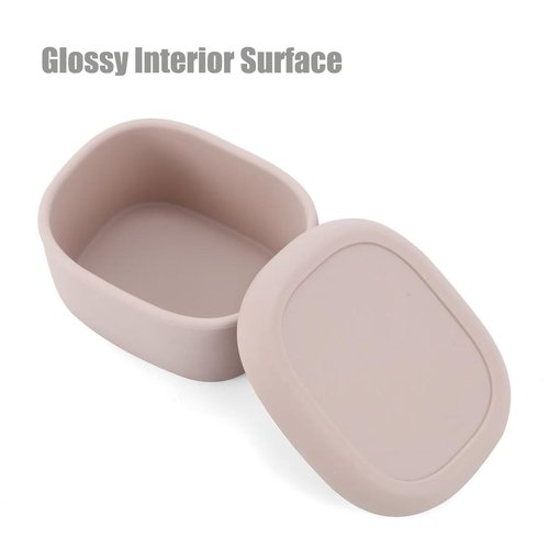 Emptycolor 3 Pack Silicone Snack Containers with Lids Reusable Silicone Food Storage Containers, Leak Proof Stackable Bento Lunch Box for Adults, Microwave, Dishwasher and Freezer Safe
